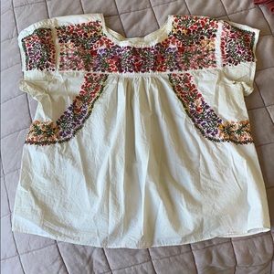 Madewell embroidered blouse